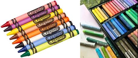 Wat is er anders tussen Crayon en Oil Pastel?